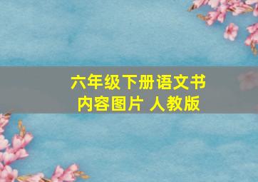 六年级下册语文书内容图片 人教版